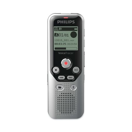 Philips Digital Voice Tracer 1250 Recorder, 8 GB, Black/Silver DVT1250